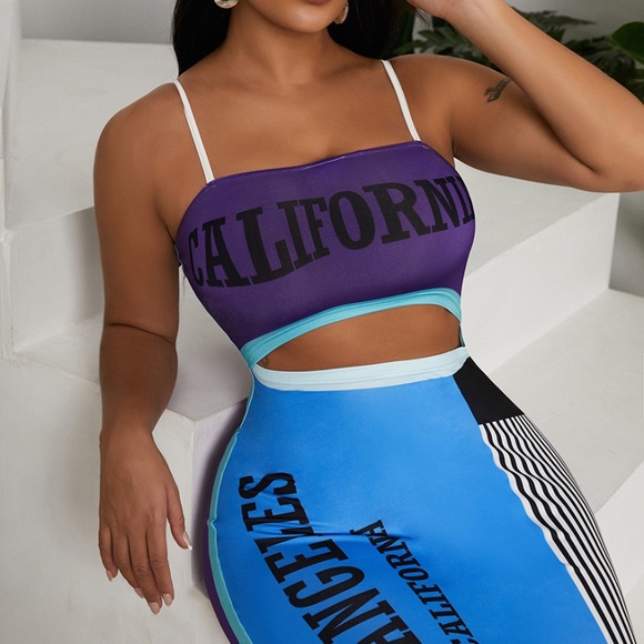 Women’s Multicolor spaghetti strap maxi summer dress size medium - Picture 2 of 5